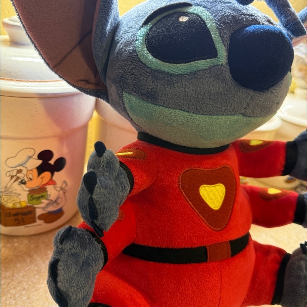 Disney Blue and Red Stitch Plush Toy space alien - Picture 14 of 16